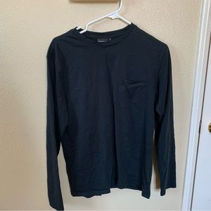 Richer Poorer black longsleeve pocket tee